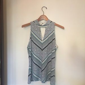 Teal/navy tank